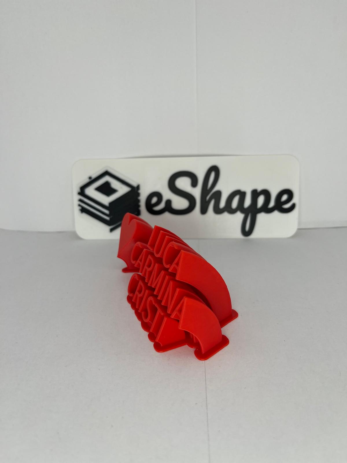 Decorațiune 3D Heart cu nume personalizat - eShape