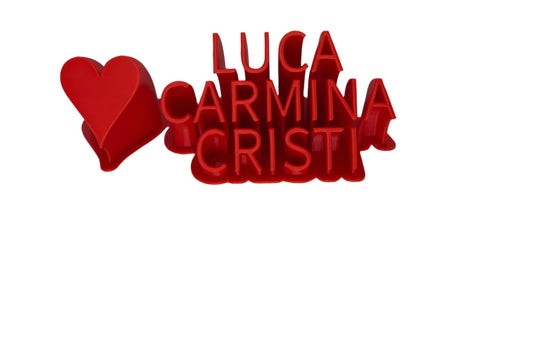 Decorațiune 3D Heart cu nume personalizat - eShape